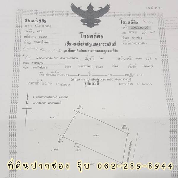 ขายที่ดินปากช่อง 5-3-55.3 ไร่ น้ำไม่ท่วม (ราคาถูกสุดในโซนเดียวกัน) ติดถนน 2 ฝั่ง เหมาะทำโรงแรม รีสอร์ท วิวเขาใหญ่